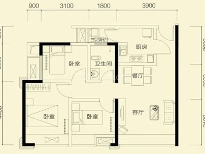 红湘路59号 3室 1厅 81平米