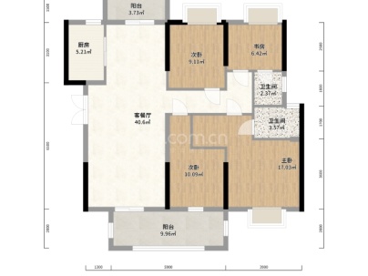 易赖街建业学校内 4室 2厅 162.83平米