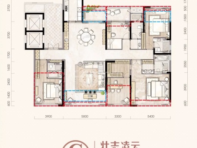 中梁壹号院 3室 2厅 110平米