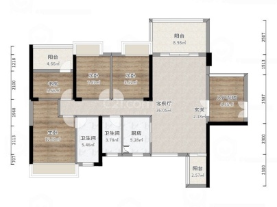 中建和城壹品 4室 2厅 141.5平米