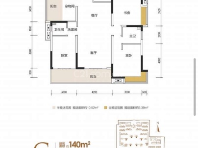 美的梧桐庄园 4室 2厅 139平米