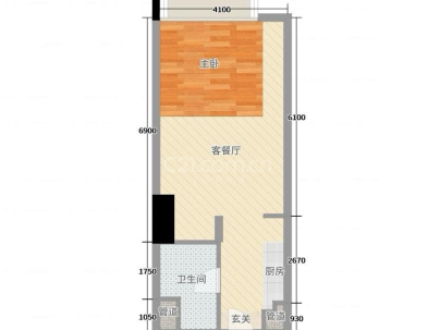 恒大绿洲 1室 1厅 46平米