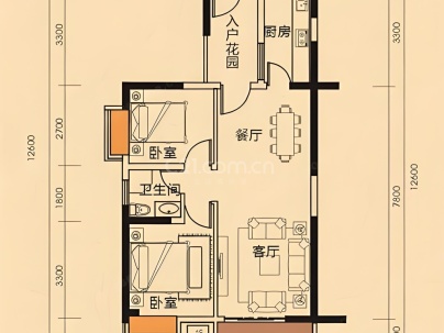 雅士林欣城 2室 2厅 96平米