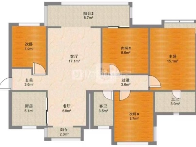 博雅名园 4室 2厅 128平米