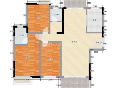 碧桂园十里江湾誉峯 3室 2厅 125平米