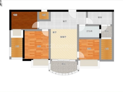 碧桂园花园里 3室 2厅 96平米