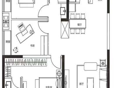 碧桂园十里江湾誉峯 3室 2厅 118平米