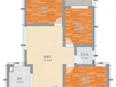 珠江愉景新城 3室 2厅 85平米