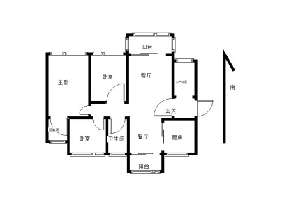 新世纪大厦 3室 2厅 110平米