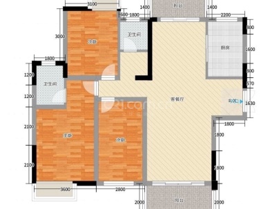 融冠蜜城 4室 2厅 136.5平米