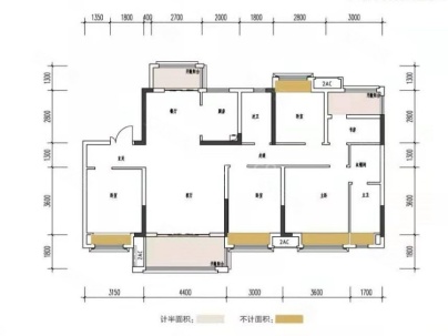 美的梧桐庄园 4室 2厅 129平米