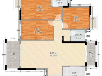 雅士林欣城 3室 2厅 124平米