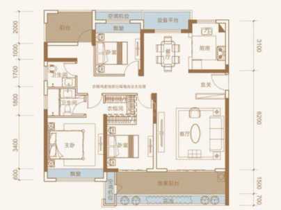 中梁壹号院 4室 2厅 127.12平米