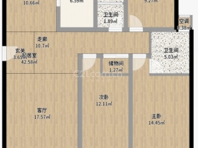 君昇花苑 4室 2厅 165平米