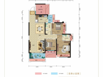 九里晴川 4室 2厅 118平米