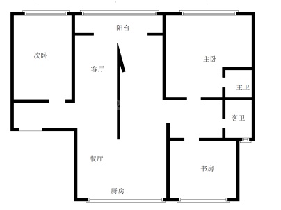 港府名都 3室 2厅 145.96平米