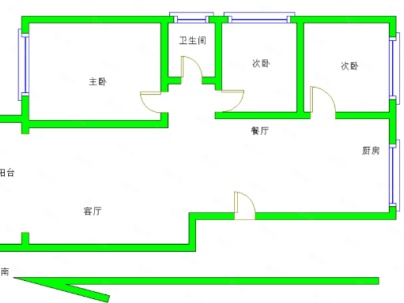 东方华城 3室 2厅 114平米