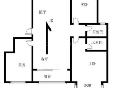 港府花都 3室 2厅 128.82平米