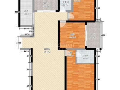 五洲·新天地 3室 2厅 119平米