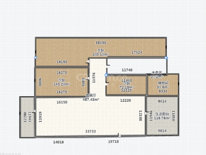 雨润国际广场 3室 2厅 146.69平米