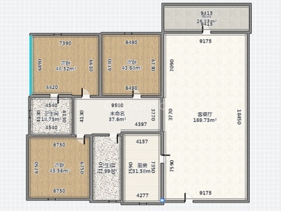 嘉禾华府 3室 2厅 109平米