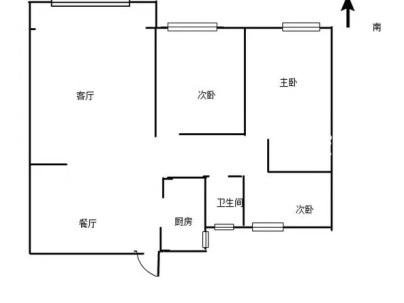 桥虹小区 3室 2厅 135平米