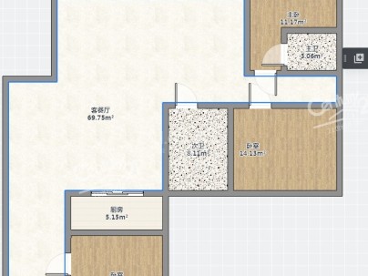 山川家园 3室 2厅 130平米