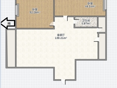 莲花湖三期 3室 2厅 106平米