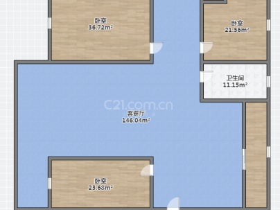 卢家湾小区 3室 2厅 126平米