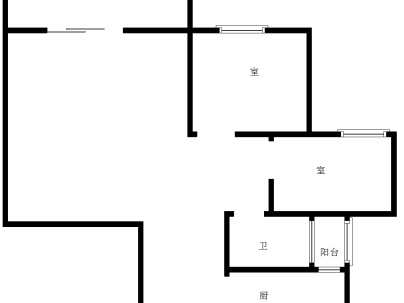 新美还建楼 2室 2厅 90平米