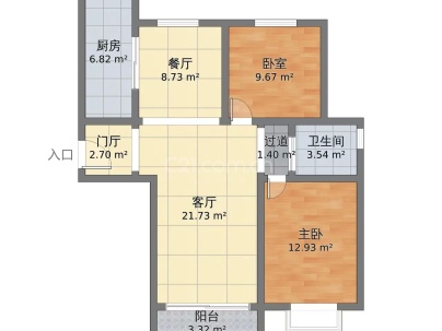 锦绣城 2室 2厅 88平米