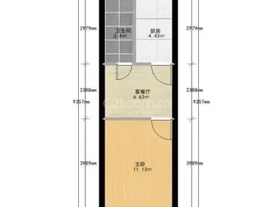 兴国镇竹林塘现代城 1室 1厅 49平米