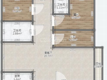 陵园区民心小区 2室 2厅 98平米