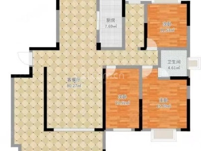 新美还建楼 3室 2厅 128.32平米