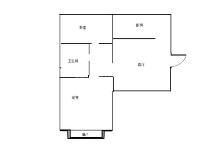 濠江花园 2室 1厅 60平米