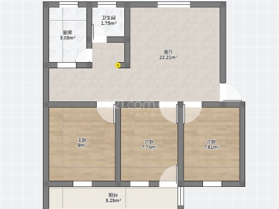 海河欣苑 3室 2厅 123.7平米