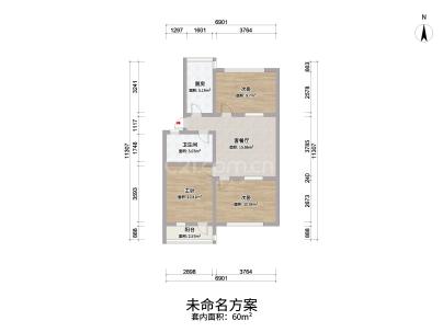 荆善小区 3室 1厅 60平米