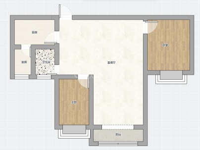 现代城二期 2室 2厅 91.98平米