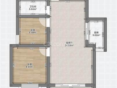 广泰花园 2室 2厅 98.86平米