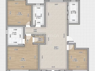 和家园（滕州） 3室 2厅 156平米