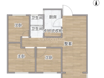 东方信华城 智园 3室 2厅 113.42平米