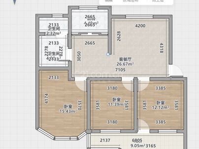 国税局宿舍（滕州） 3室 2厅 128.86平米