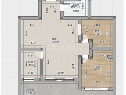 金水湾A区 2室 2厅 114平米