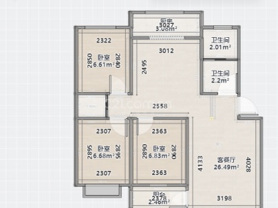 通盛上海花园 3室 2厅 121平米