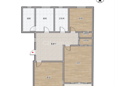 福泉小区 3室 1厅 59平米