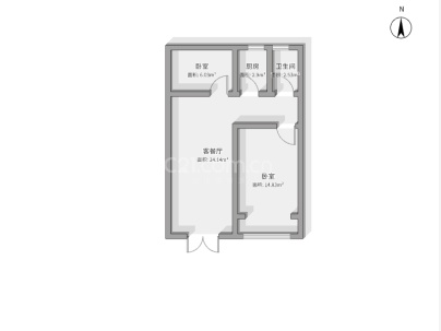 尚善文苑（南区） 2室 2厅 87.37平米