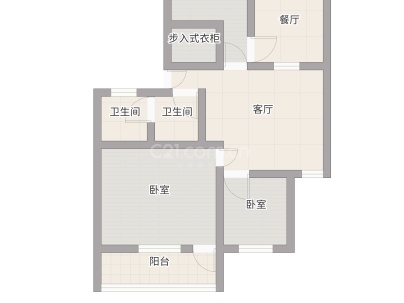 安乐街房产局宿舍 3室 2厅 84.67平米