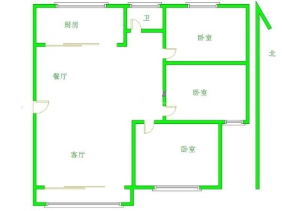 闫浅花园 3室 2厅 103平米