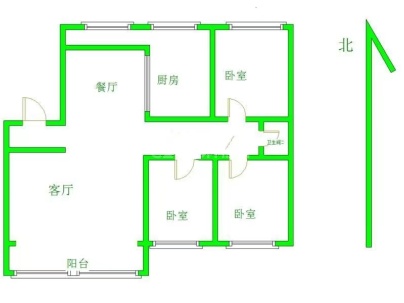 兰祺花园 3室 2厅 120平米