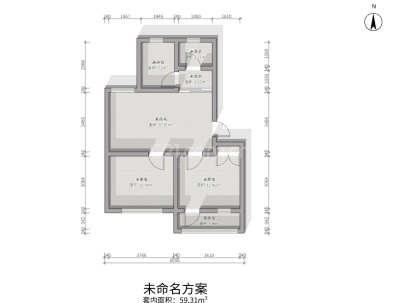 春秋阁小区 2室 1厅 60平米